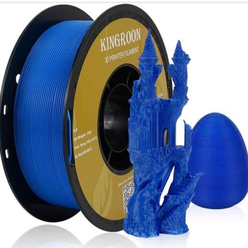 Kingroon PLA 3D Printer Filament, Dimensional Accuracy, 1 kg Spool(2.2lbs), blue